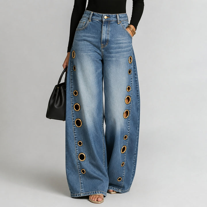 Eyelet Row Wide-Leg Jeans — ce_pivot_front_01