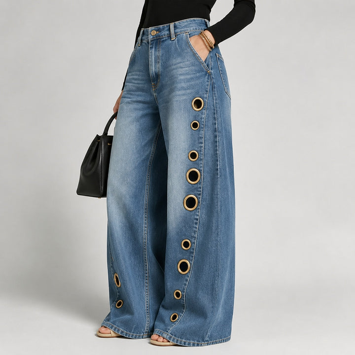 Eyelet Row Wide-Leg Jeans — ce_pivot_side_05