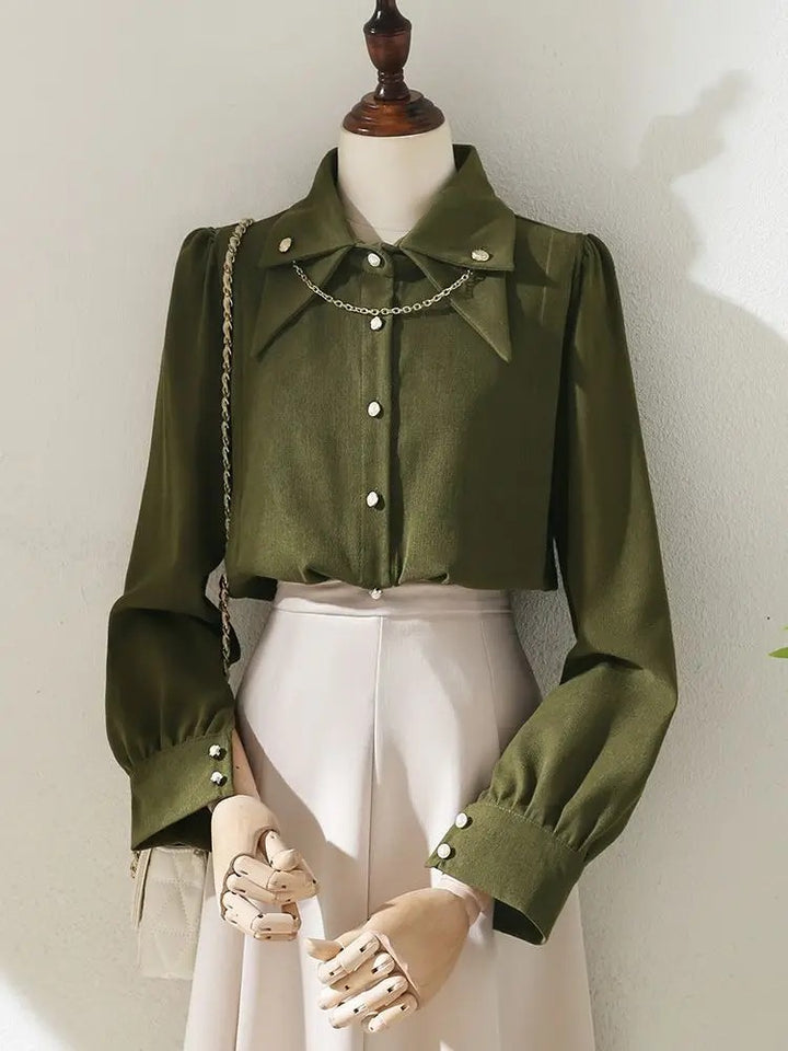 Catena Chain-Collar Blouse