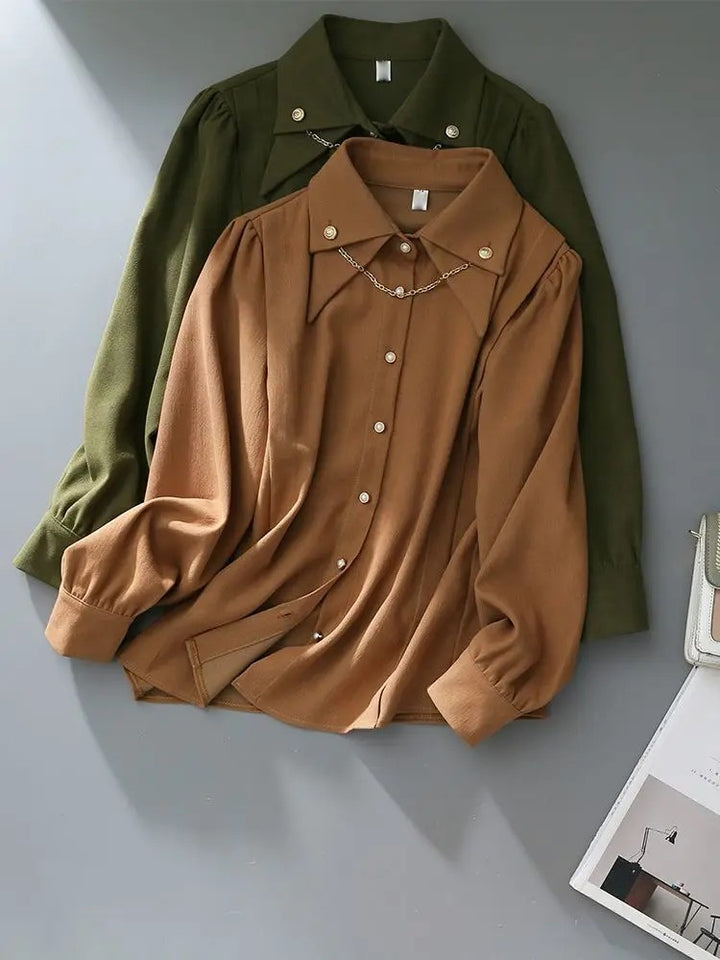 Catena Chain-Collar Blouse