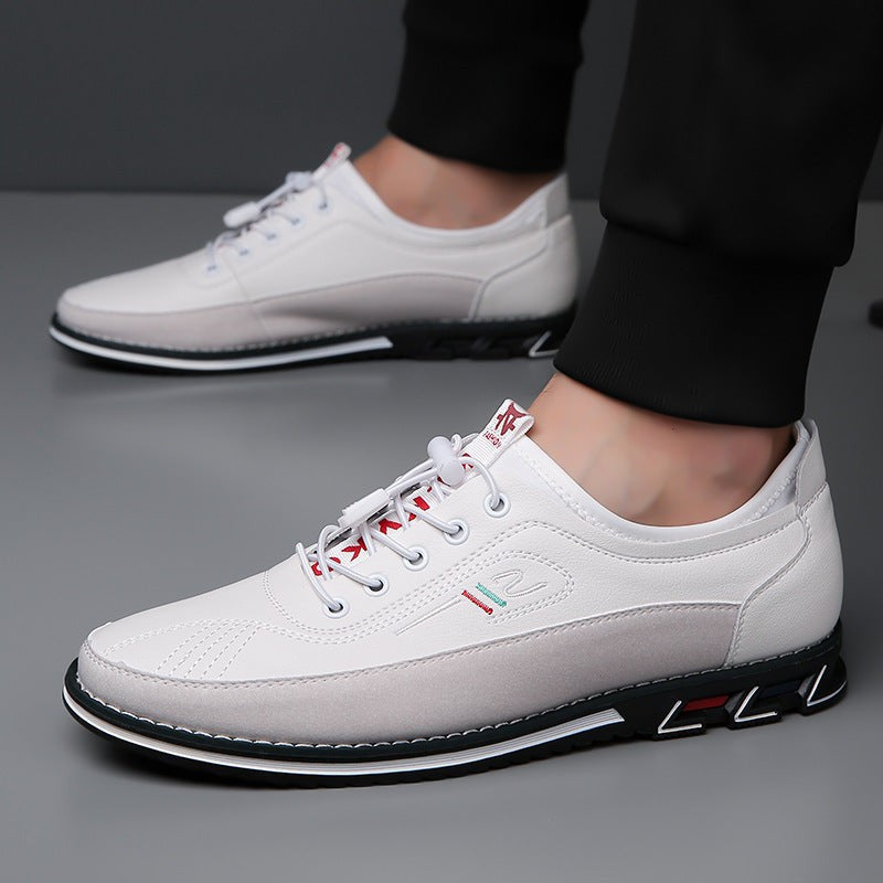 Falcone Contrast-Panel Leather Sneakers