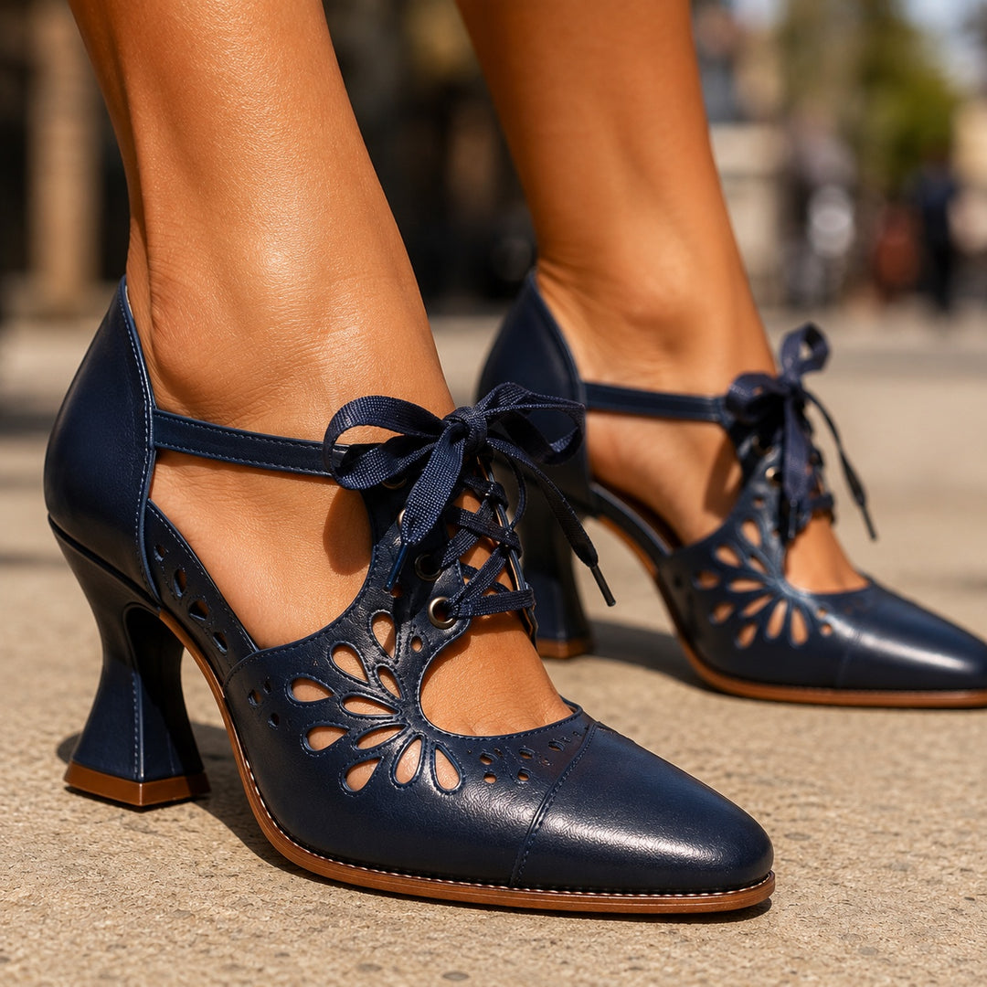 Farfalla Lace-Up Mary Jane Pumps — ce_brooklyn_s1_01
