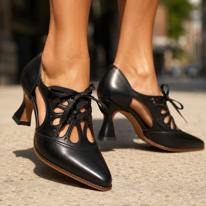 Farfalla Lace-Up Mary Jane Pumps — ce_brooklyn_s1_01