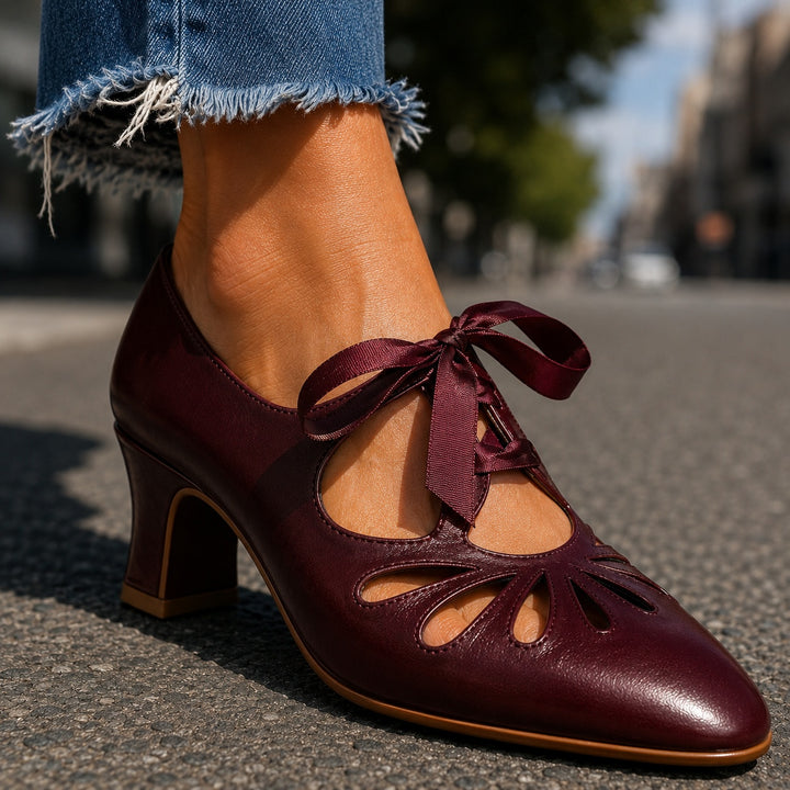 Farfalla Lace-Up Mary Jane Pumps — ce_brooklyn_s2_01