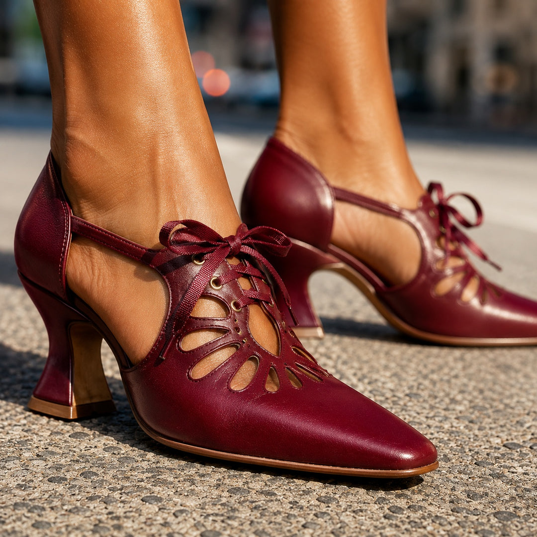 Farfalla Lace-Up Mary Jane Pumps — ce_brooklyn_s1_01