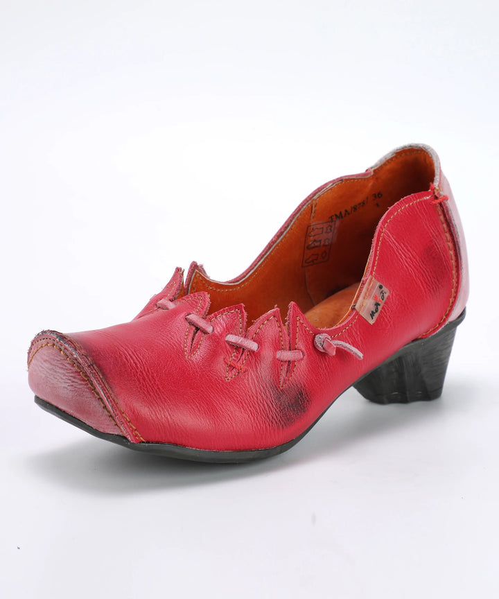 Foglia Leaf-Laced Leather Pumps