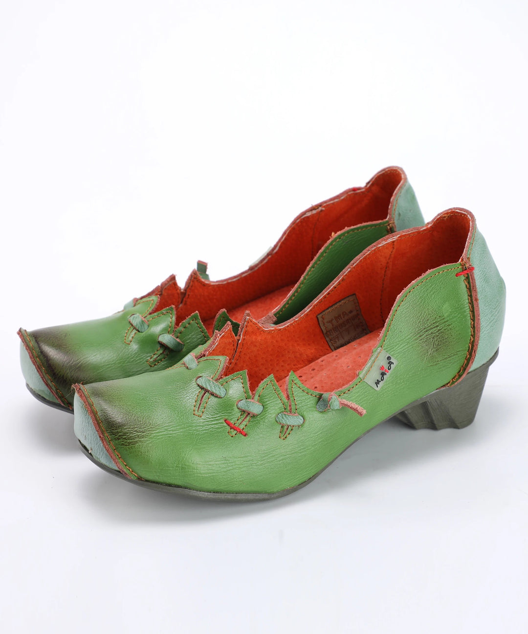 Foglia Leaf-Laced Leather Pumps
