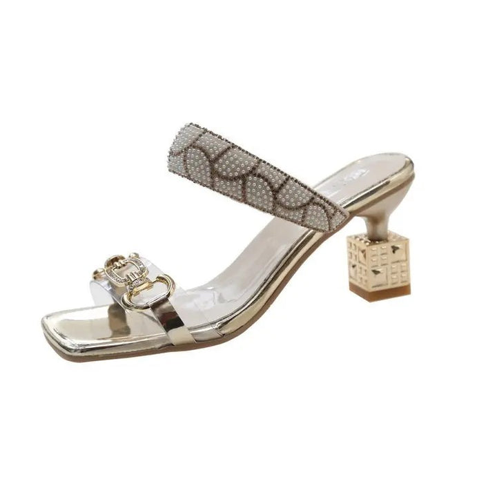 Cristallo Bow Square-Toe Sandals