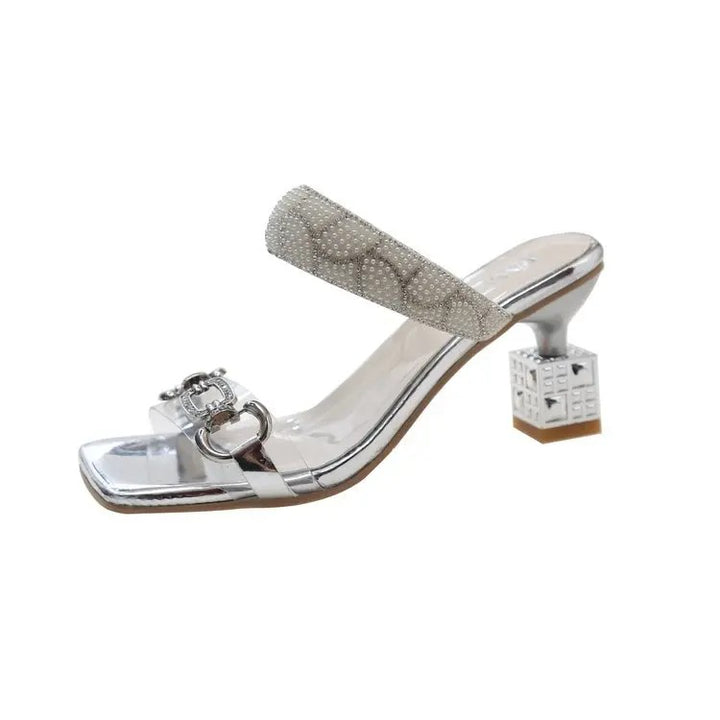 Cristallo Bow Square-Toe Sandals