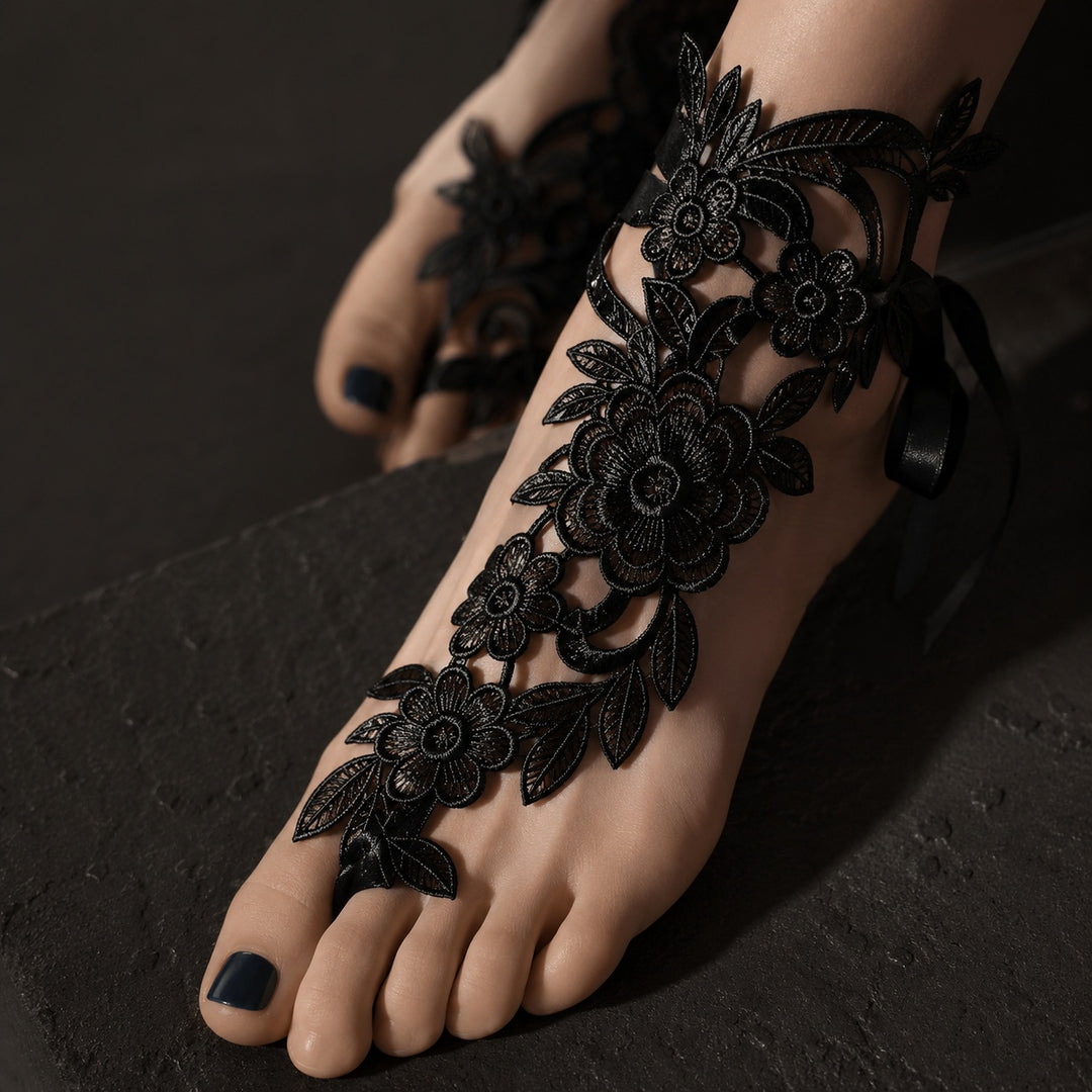Fioritura Lace Foot Cover Stockings — ce_metastatic_08