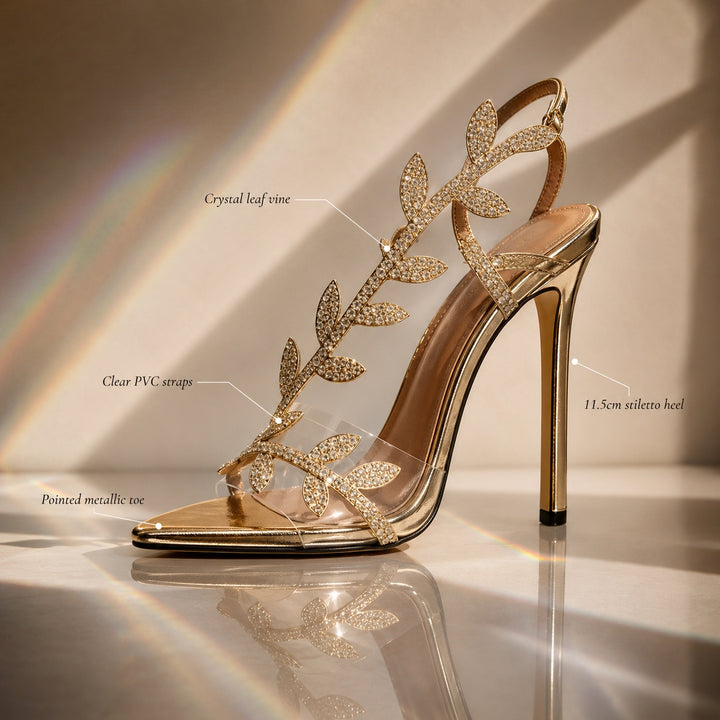 Fogliata Crystal Leaf Stiletto Sandals — ce_metastatic_05
