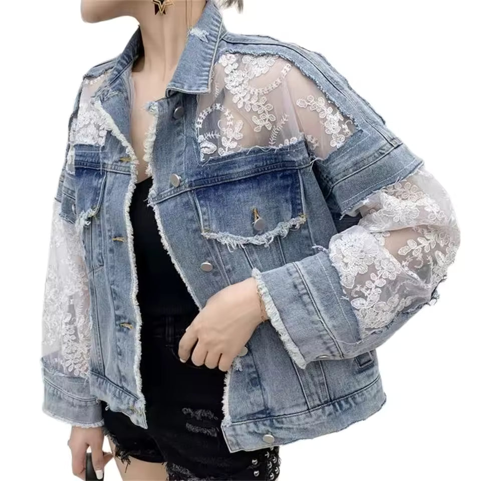 Luciana Lace Denim Jacket