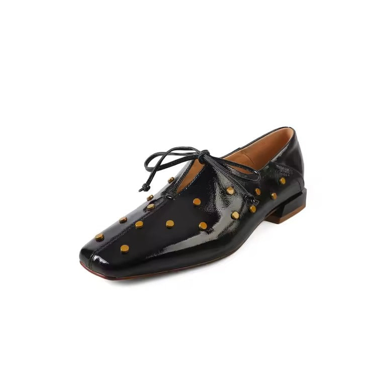 Marquesa Gold Studded Loafers