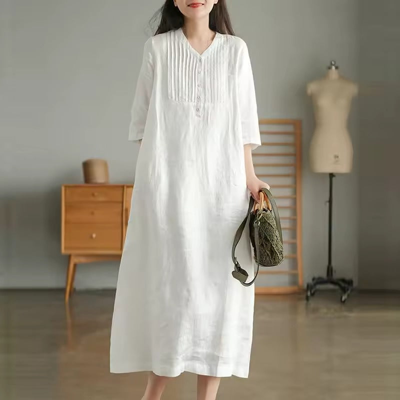 Laurie Linen Midi Dress