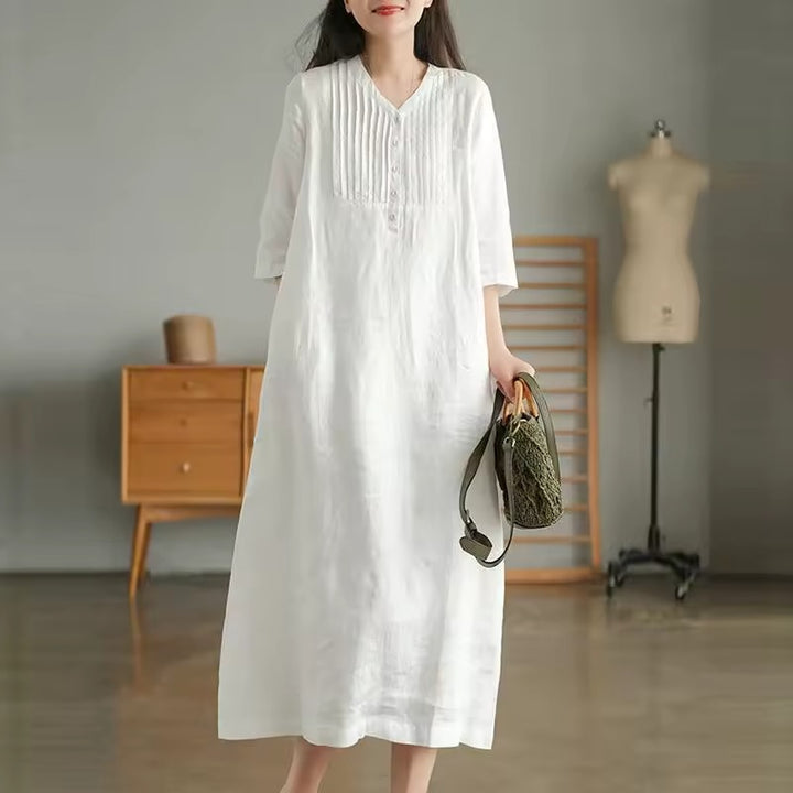 Laurie Linen Midi Dress