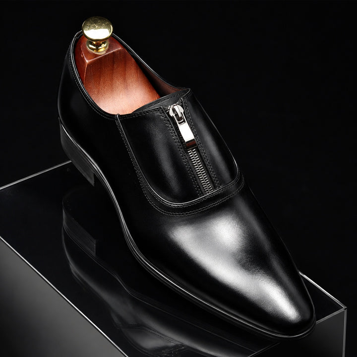 Lampo Zip-Front Leather Oxfords — ce_metastatic_07