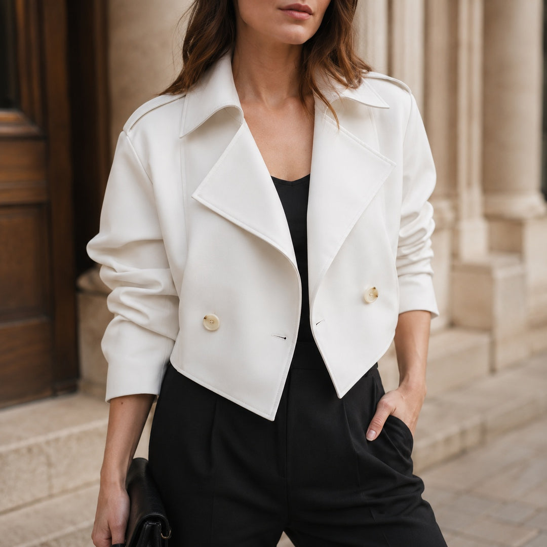 Lapella Cropped Trench Jacket — ce_aub_01