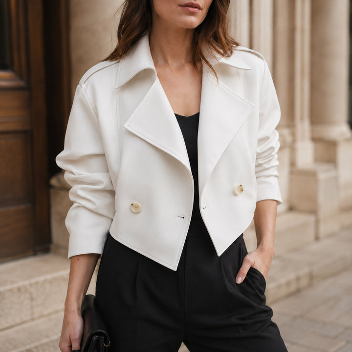 Lapella Cropped Trench Jacket — ce_aub_01
