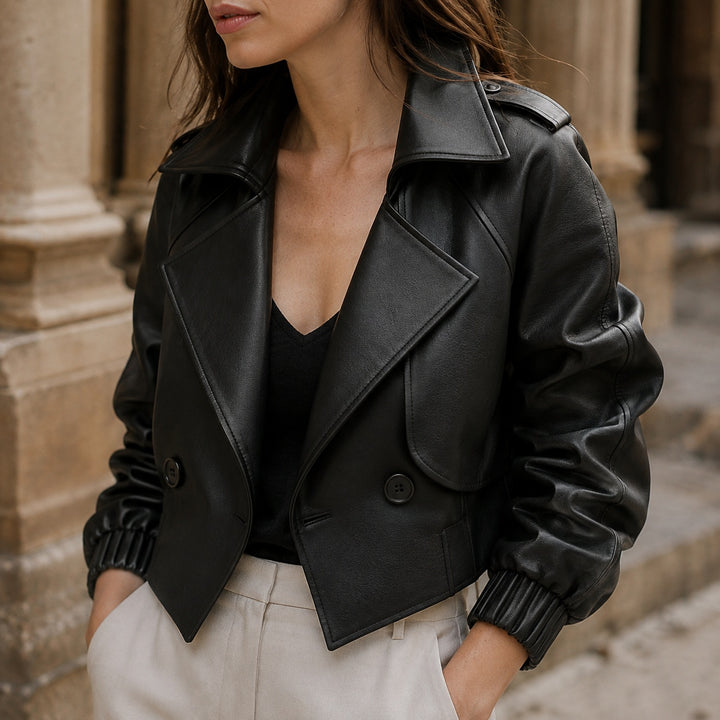 Lapella Cropped Trench Jacket — ce_aub_01