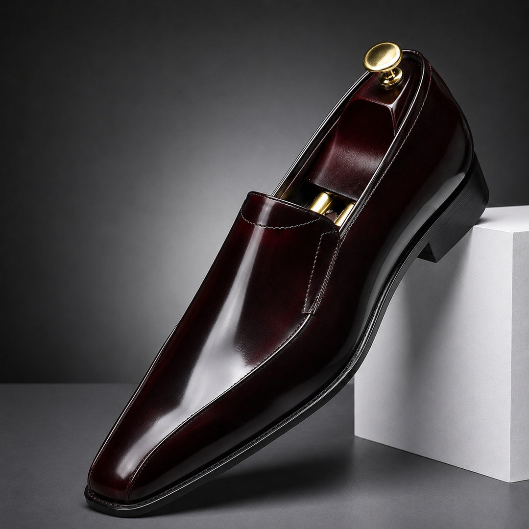 Lustrini Slip-On Leather Loafers — ce_angle_01
