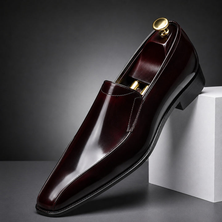 Lustrini Slip-On Leather Loafers — ce_angle_01