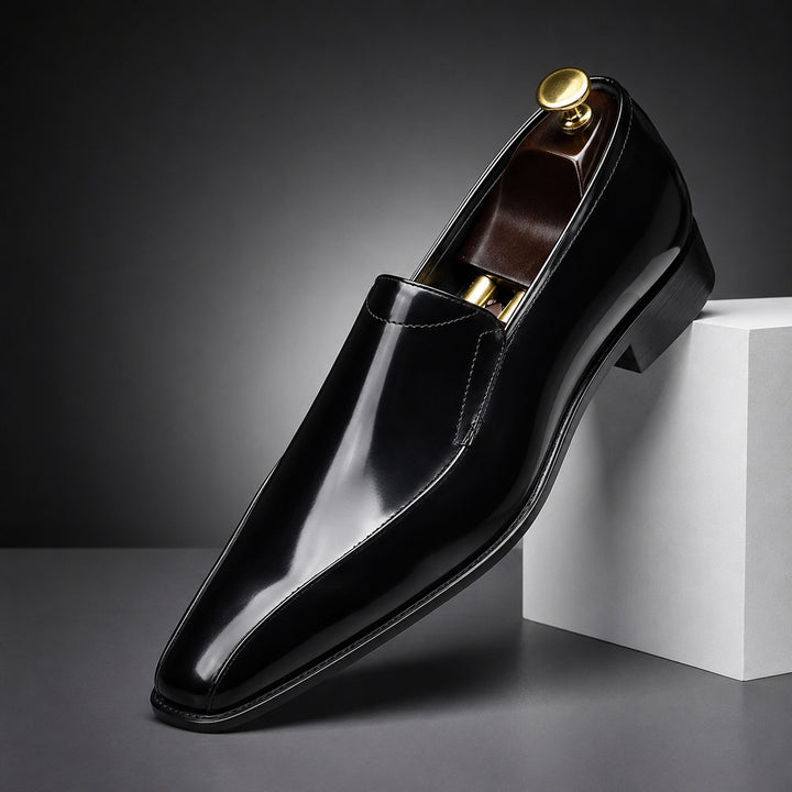 Lustrini Slip-On Leather Loafers — ce_angle_01