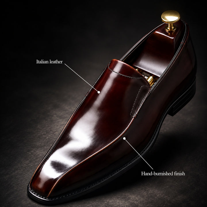 Lustrini Slip-On Leather Loafers — ce_metastatic_03