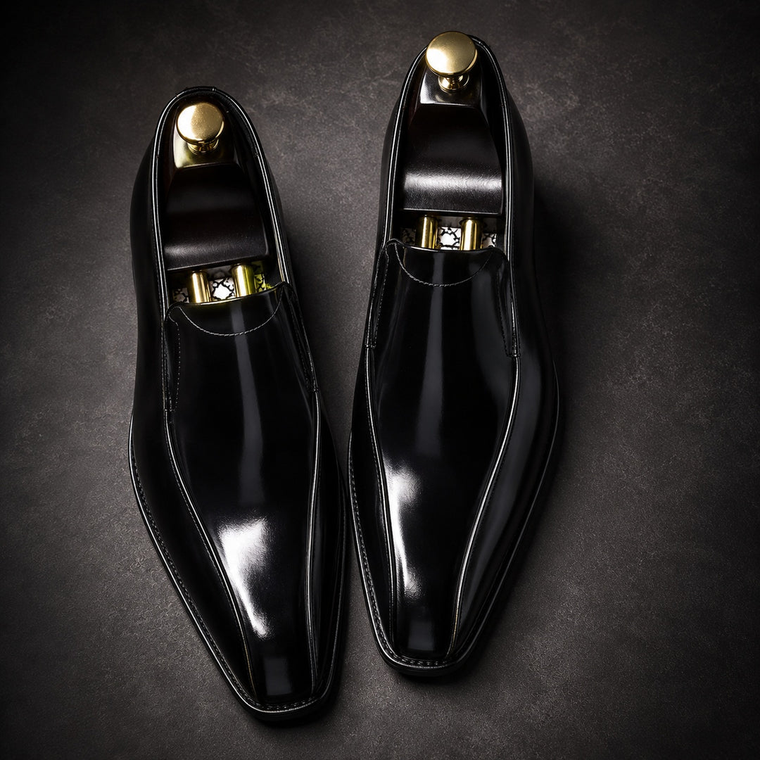 Lustrini Slip-On Leather Loafers — ce_metastatic_04