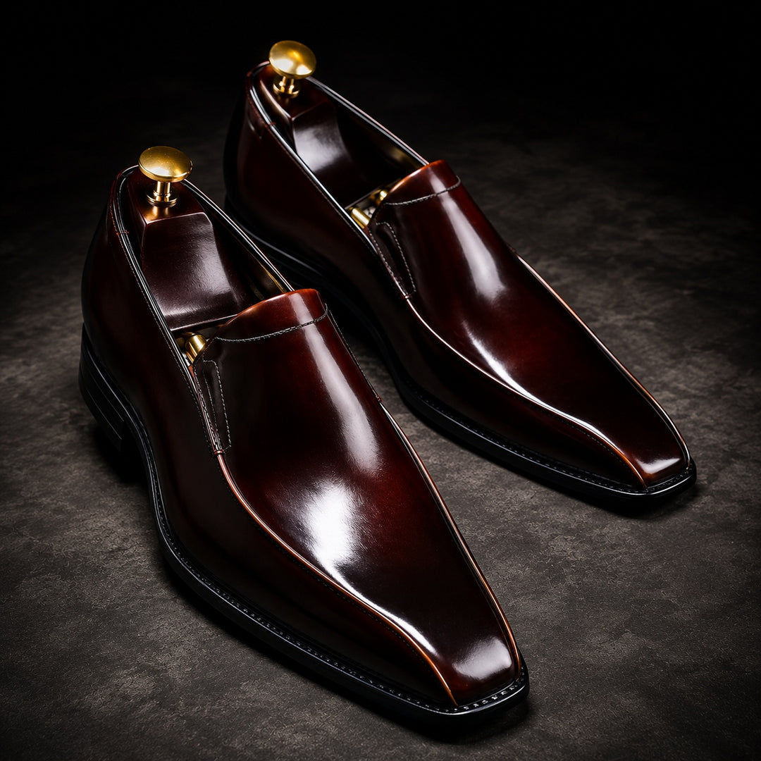 Lustrini Slip-On Leather Loafers — ce_metastatic_05