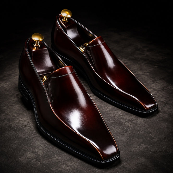 Lustrini Slip-On Leather Loafers — ce_metastatic_05