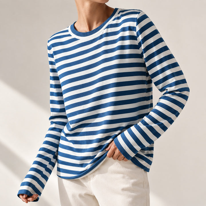 Marinière Striped Crewneck Top — ce_studio_01