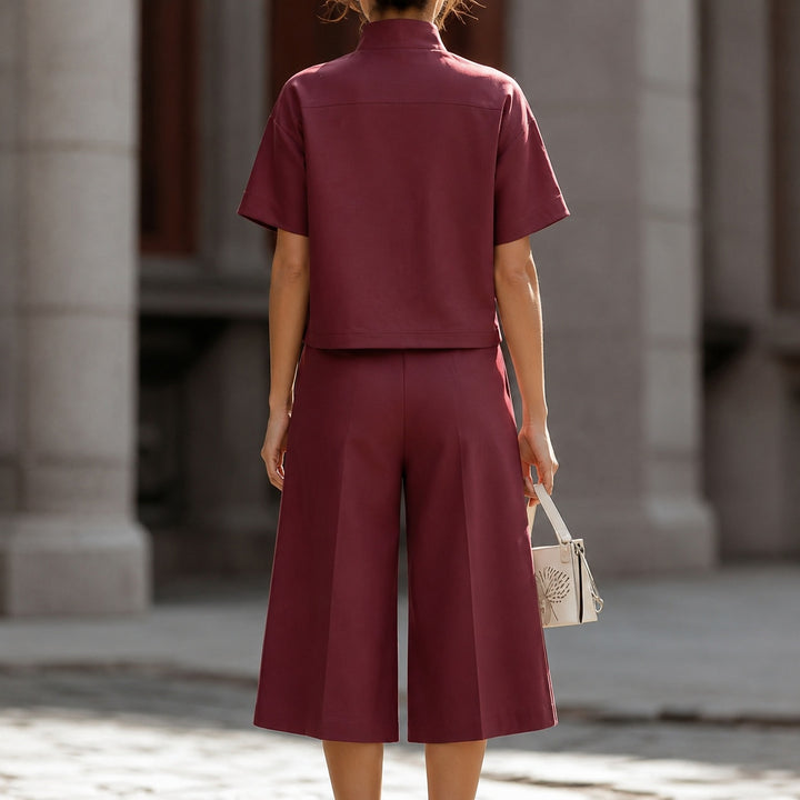 Palazzina Stand-Collar Culotte Set — ce_pivot_back_01
