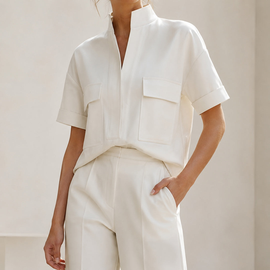 Palazzina Stand-Collar Culotte Set — ce_metastatic_01