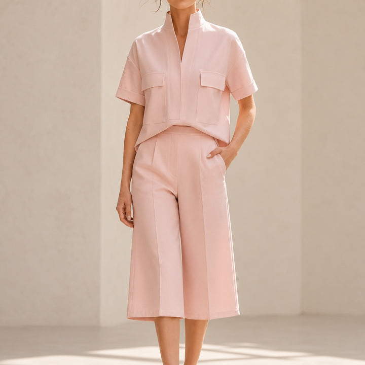Palazzina Stand-Collar Culotte Set — ce_metastatic_01