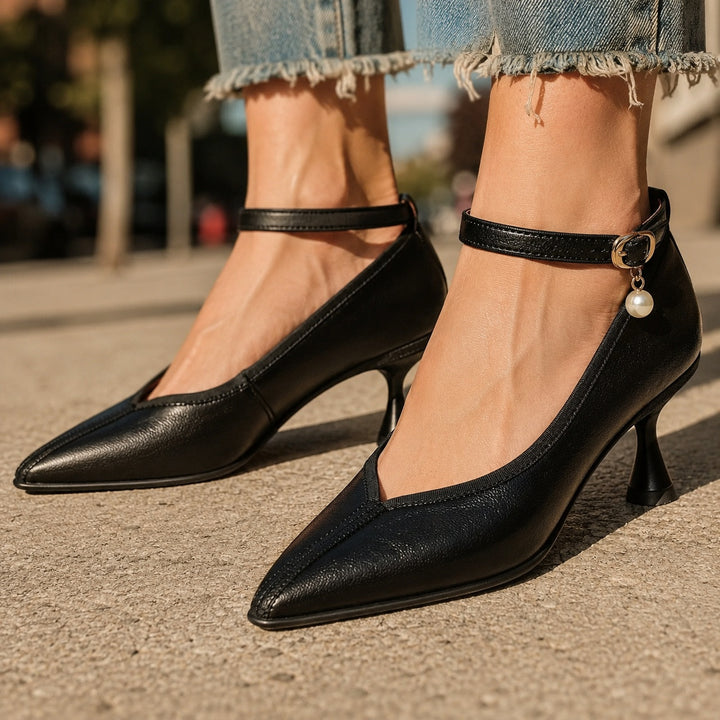 Perlina Ankle-Strap Pointed Pumps — ce_brooklyn_s1_01