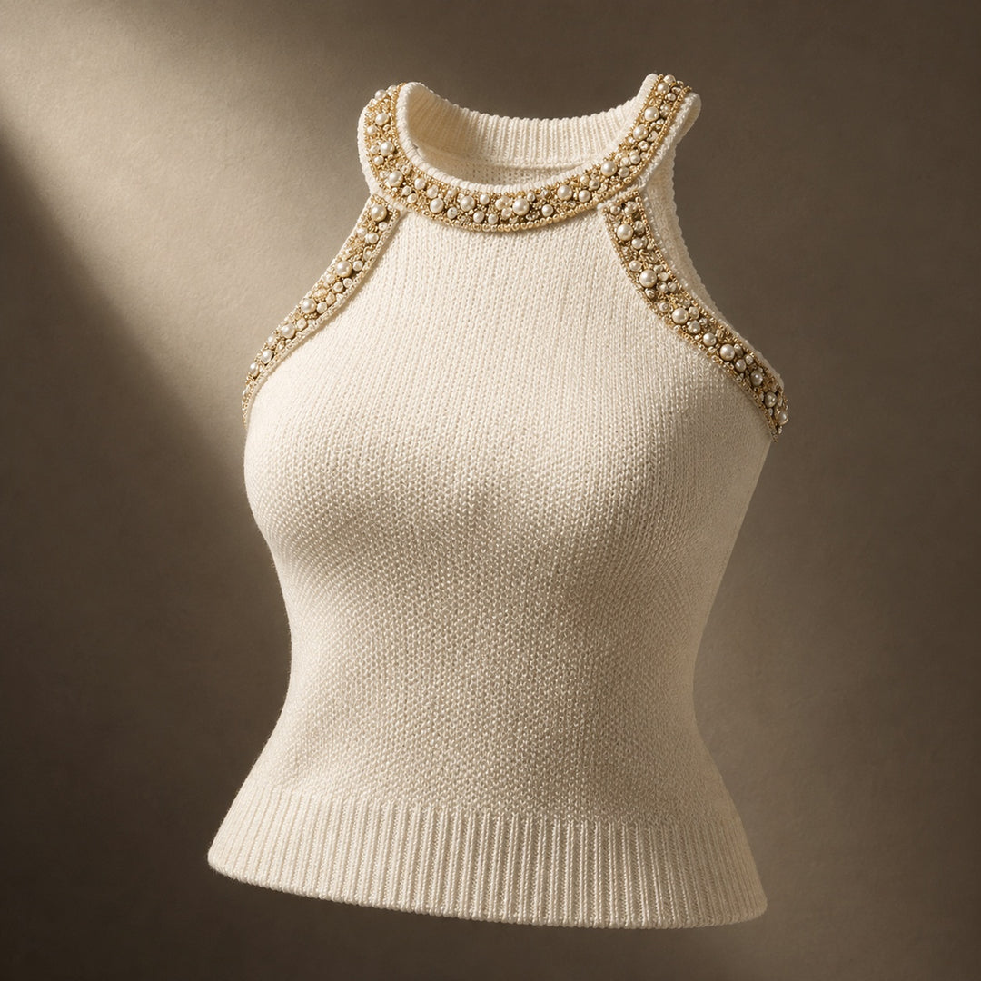 Perlina Beaded Halter Knit Top — ce_metastatic_02