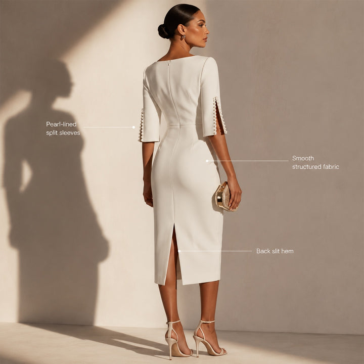 Perlina Split-Sleeve Pencil Dress — ce_metastatic_02