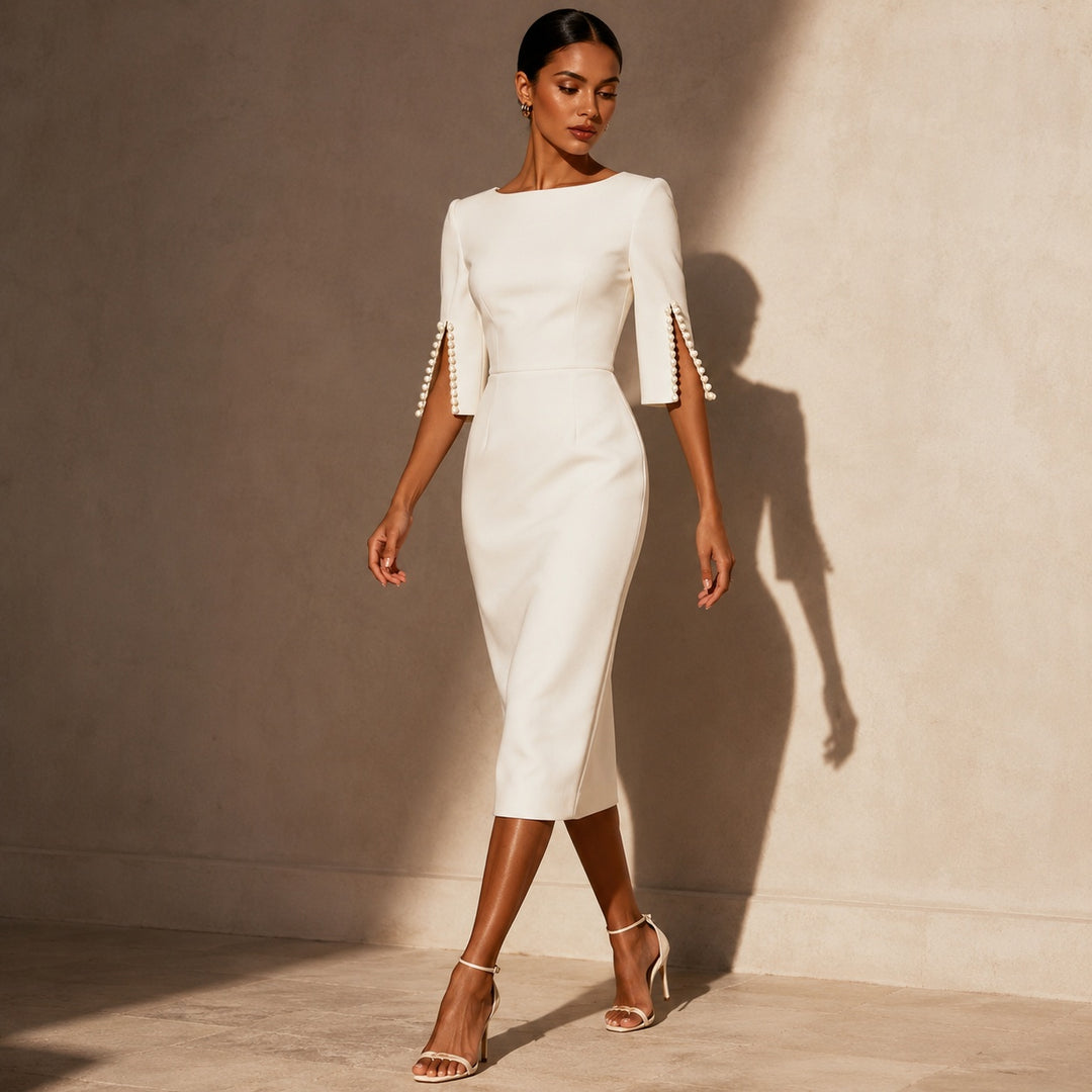 Perlina Split-Sleeve Pencil Dress — ce_metastatic_03