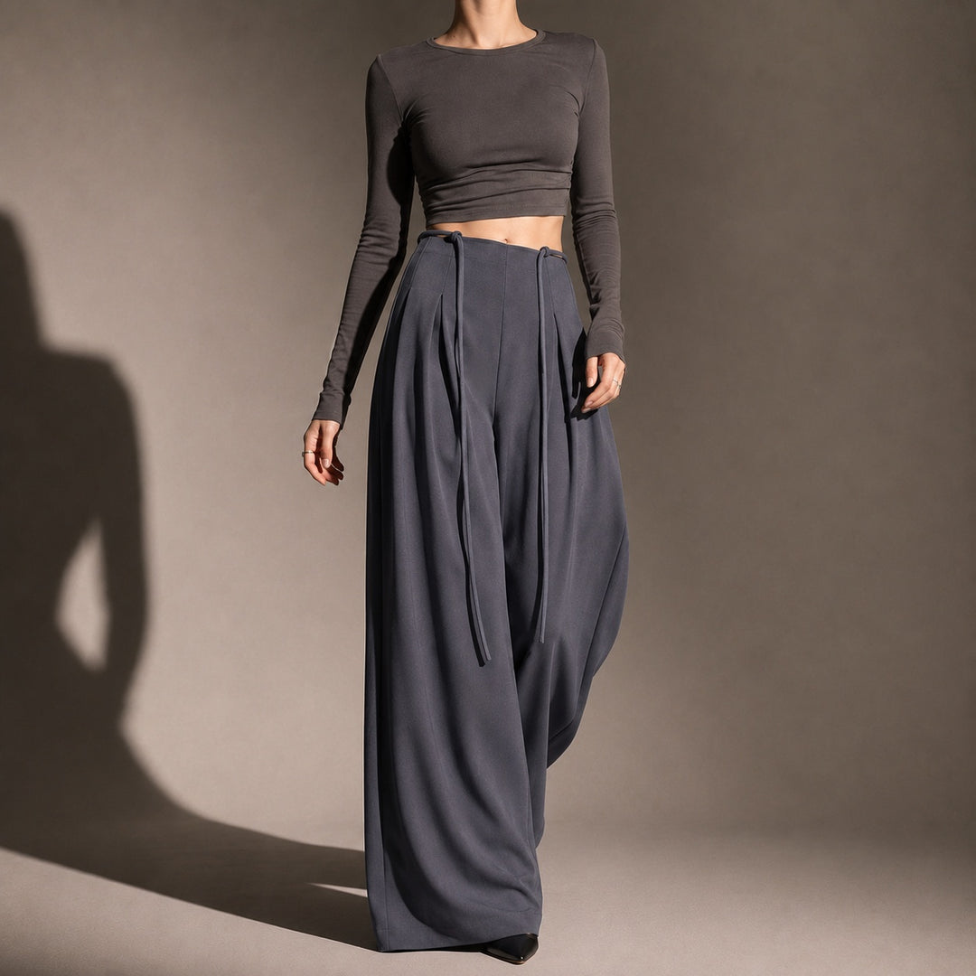 Pieghetta Pleated Wide-Leg Trousers — ce_studio_06