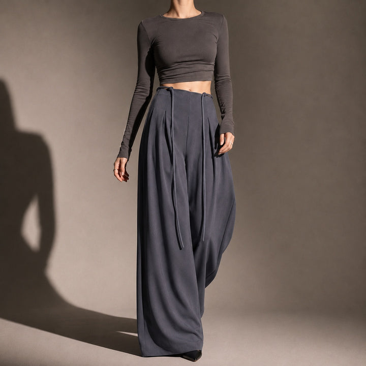 Pieghetta Pleated Wide-Leg Trousers — ce_studio_06