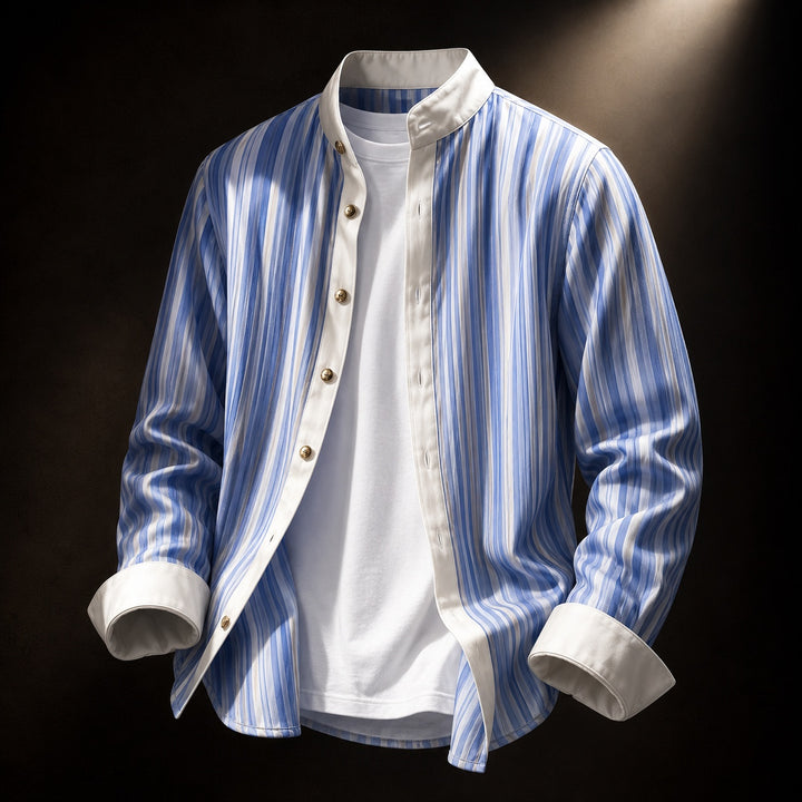 Pilastro Pleated Stand-Collar Blouse — ce_soul_s3_01