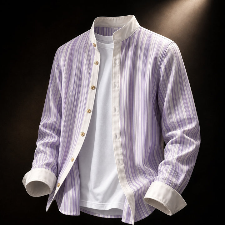 Pilastro Pleated Stand-Collar Blouse — ce_soul_s3_01