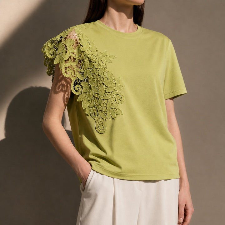 Pizzo Lace Shoulder Tee — ce_studio_01