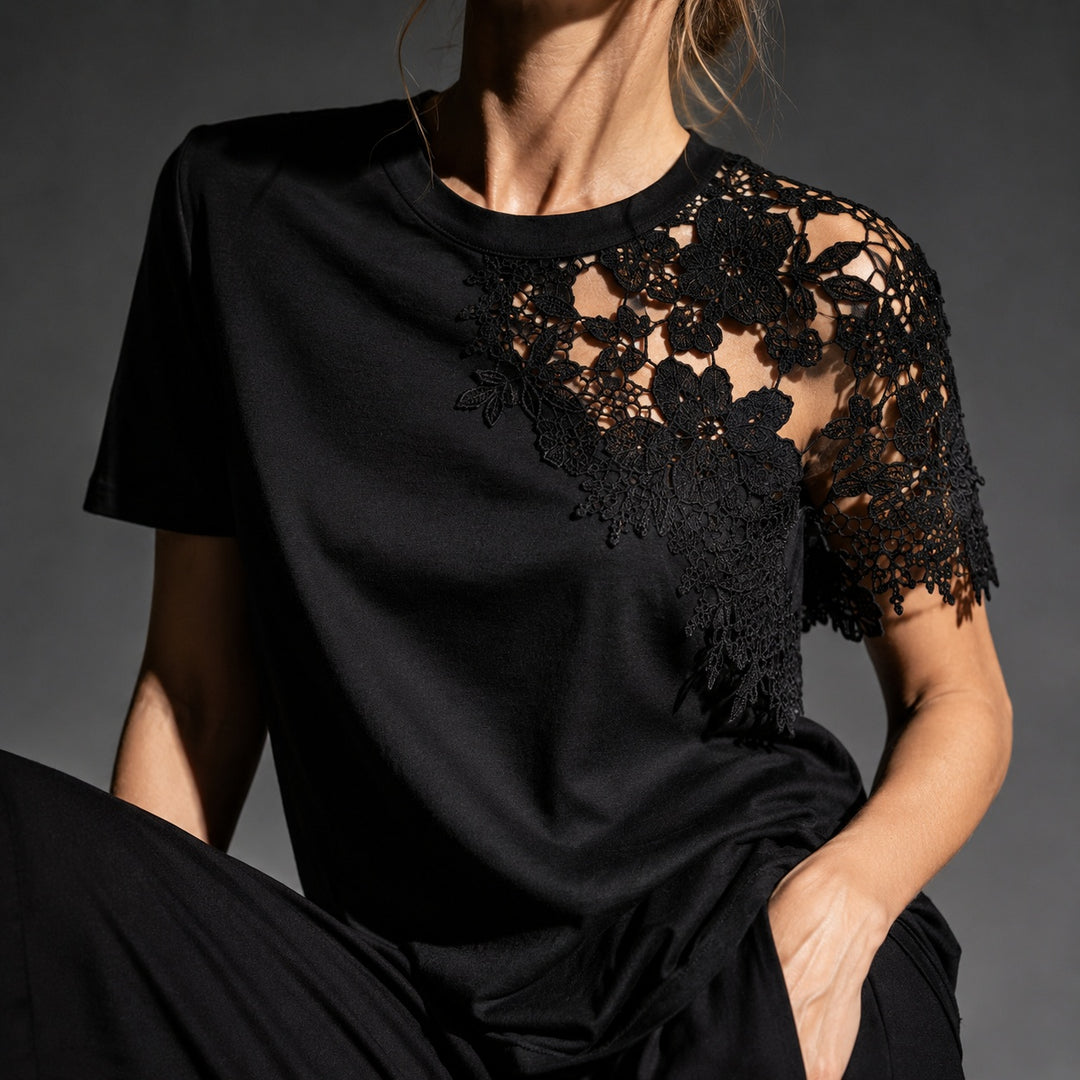 Pizzo Lace Shoulder Tee — ce_studio_01