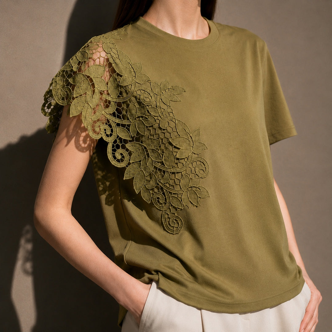 Pizzo Lace Shoulder Tee — ce_studio_01