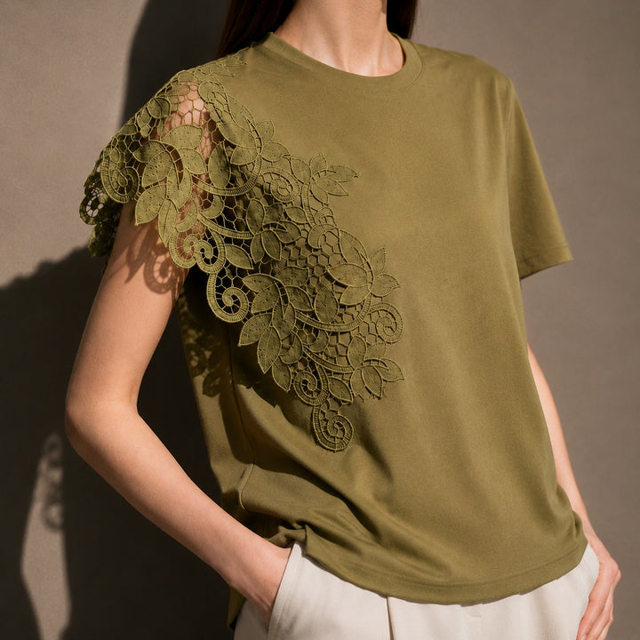 Pizzo Lace Shoulder Tee — ce_studio_01