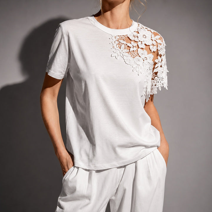 Pizzo Lace Shoulder Tee — ce_studio_01