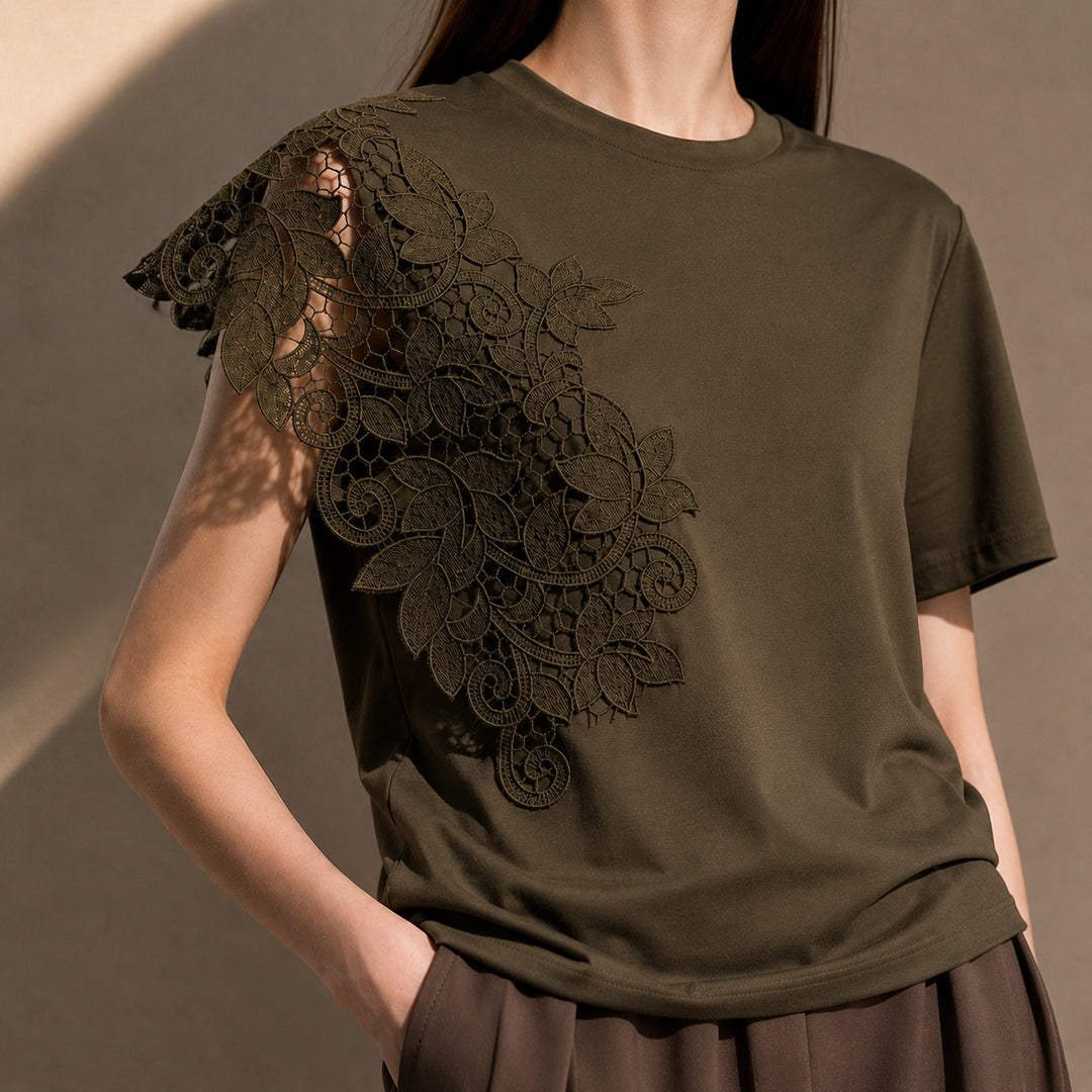 Pizzo Lace Shoulder Tee — ce_studio_01