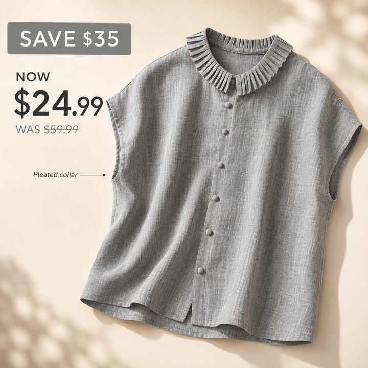 Pleatra Ruffle Collar Blouse — ce_pivot_side_01