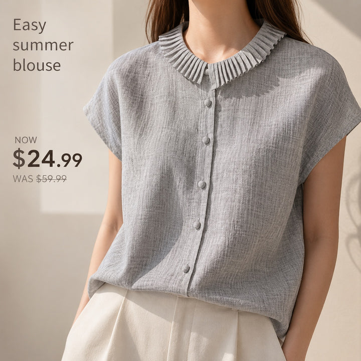 Pleatra Ruffle Collar Blouse — ce_pivot_side_02